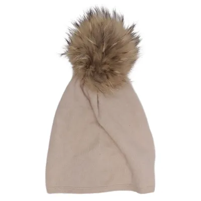 Bobble hat (Beige) from Lilienfels Cashmere