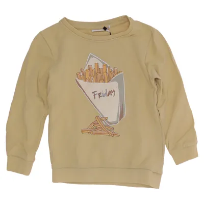Sweatshirt (Beige) fra Name It Elastan, Økologisk bomuld