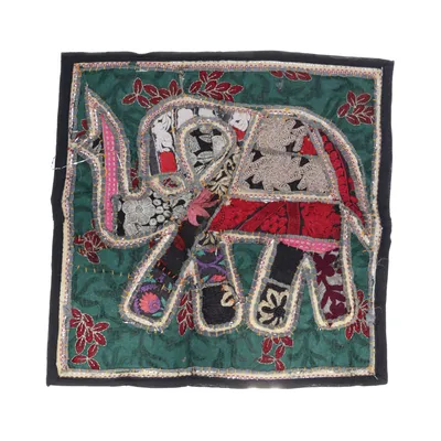 Prydnadskudde (Grön, Flerfärgad)