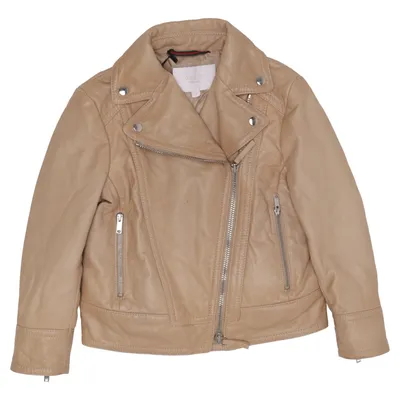 Biker jacket (Beige) from Gucci Cupro, Elastane, Leather, Polyester