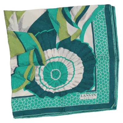 Neckerchief (Green, White, Multicolored) from Lanvin Silk