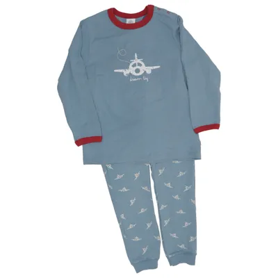 Pyjamas (Blå, Röd, Vit) från Sanetta Bomull