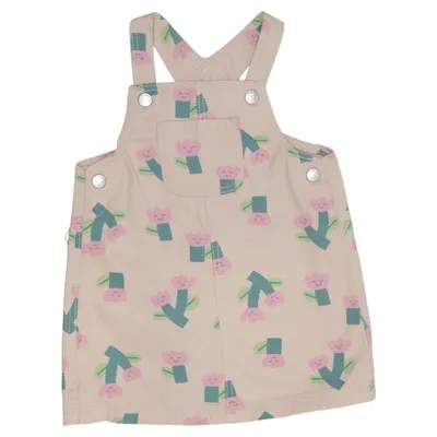 Hängselklänning (Beige, Rosa, Grön) från Hema Ekologisk bomull