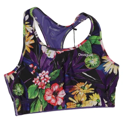 Sports bra (Purple, Multicolored) from Desigual Elastane, Polyester