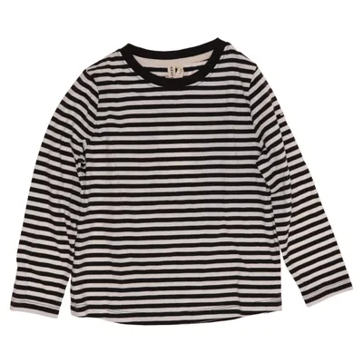Langærmet t-shirt (Sort, Hvid) fra Gray Label Økologisk bomuld