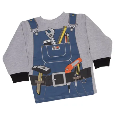 Collegetröja (Grå, Blå, Flerfärgad) från Kids World Bomull, Polyester