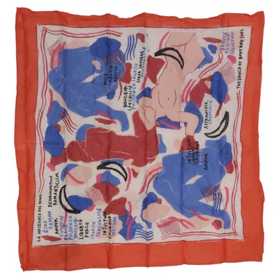 Scarf (Orange, Blå, Flerfärgad) från Sézane Bomull