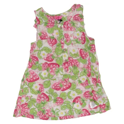 Dress (White, Pink, Green) from Pampolina Cotton