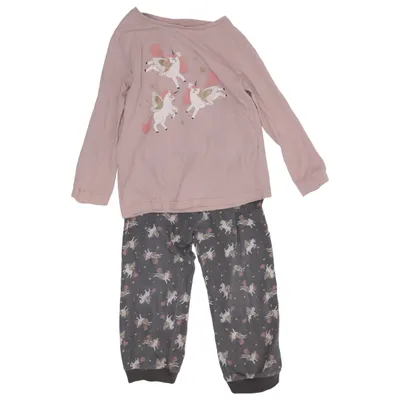 Pyjama (Pink, Grau, Mehrfarbig) von Dopo Dopo Girls Baumwolle