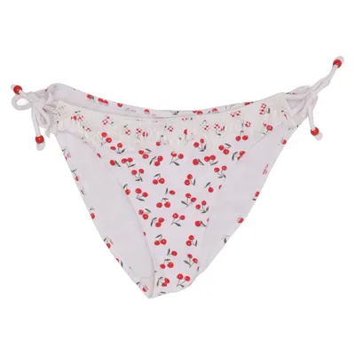 Bikiniunterteil (Weiß, Rot) von Brigitte Bardot Elasthan, Polyamid, Polyester