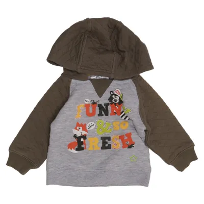 Sweat à capuche (Gris, Vert, Multicolore) de Gro Coton, Polyester