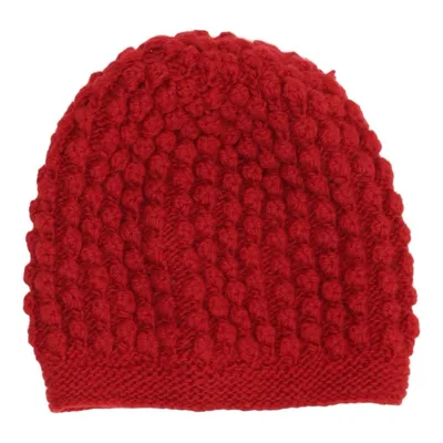 Beanie (Red) from Nirvana Polyester, Wool