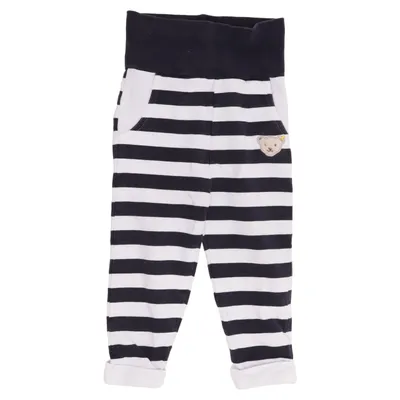 Pants (Blue, White) from Steiff Cotton, Elastane