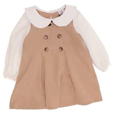 Kjole (Beige, Hvid) fra PatPat Polyester
