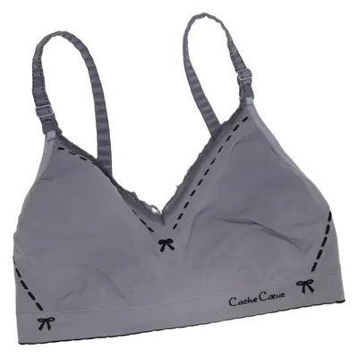 Nursing bra (Gray) from Cache Coeur Elastane, Polyamide
