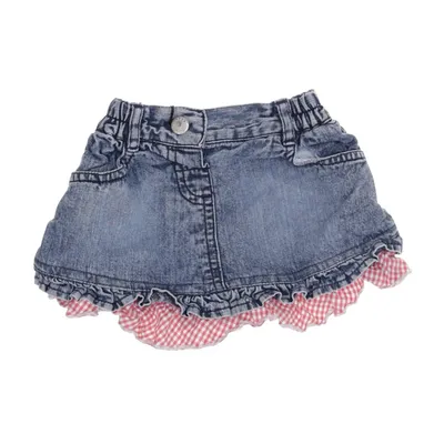 Spijkerrok (Blauw, Rood, Wit) van Smile Katoen