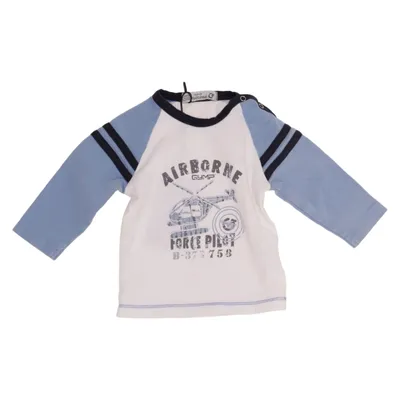 Baseballtröja (Blå, Vit) från Feminine Bomull, Elastan