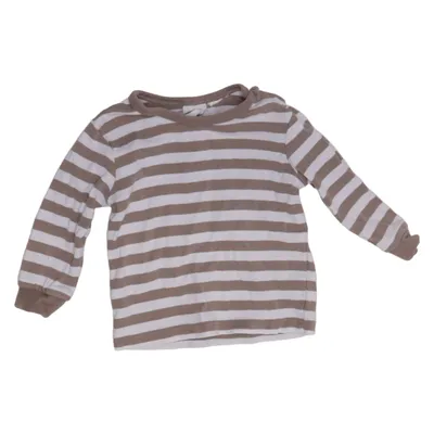 Long sleeve T-shirt (Brown, White) from H&M