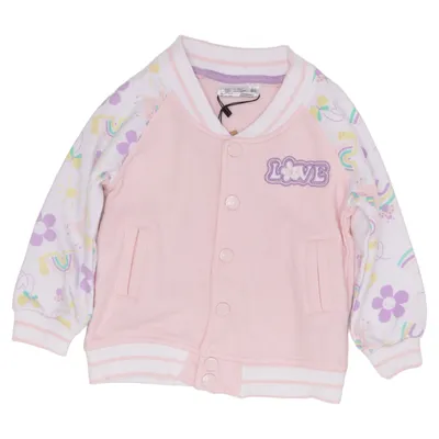 Varsity-jack (Roze, Wit, Meerkleurig) van Ergee Katoen, Polyester