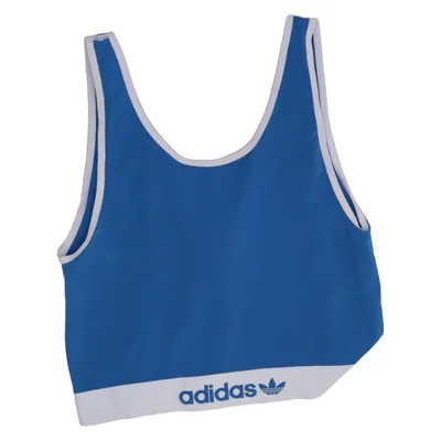 Sports bra (Blue, White) from Adidas Originals Elastane, Polyamide
