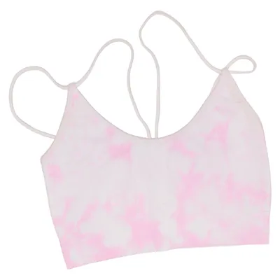 Sports bra (White, Pink) from Athletic Elastane, Polyamide