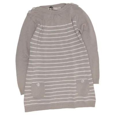 Jurk (Beige, Wit) van Emoi Acryl, Katoen