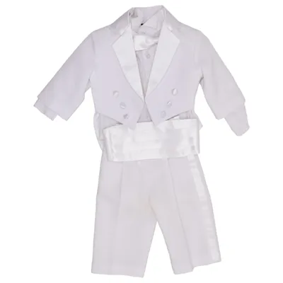 Smoking (Hvid) fra Fouger Bomuld, Polyester