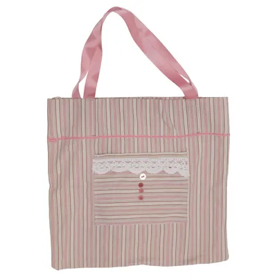 Sac en toile (Beige, Rose, Multicolore)