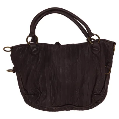 Shoulder-bag (Brown) from Errelleventidue Leather