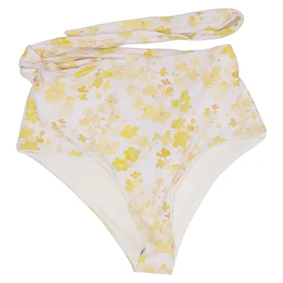 Bikini bottom (White, Yellow) from Charlie Holiday Elastane, Polyamide
