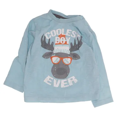 Långärmad t-shirt (Blå, Grå, Vit) från Topomini Bomull, Polyester