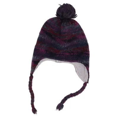 Pompon muts (Lila, Blauw, Rood) van Döll Acryl, Polyester, Viscose, Wol