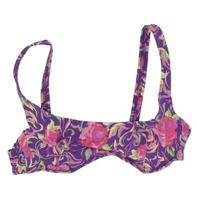 Bikini top (Purple, Multicolored) from ValeryBlu Elastane, Polyamide