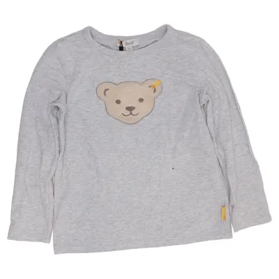 Langærmet t-shirt (Grå) fra Steiff Bomuld, Elastan