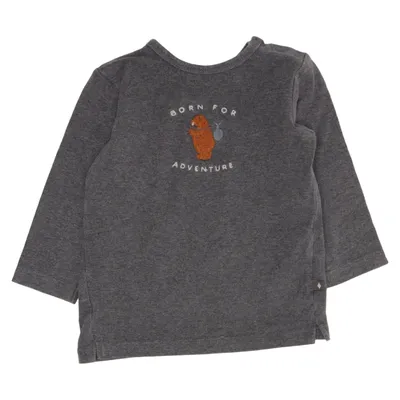 Langærmet t-shirt (Grå) fra Feetje Elastan, Økologisk bomuld