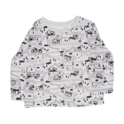 Long sleeve T-shirt (Gray, Black) from Baby Baby Cotton, Polyester