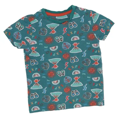 T-shirt (Green, Multicolored) from Mothercare Cotton, Elastane