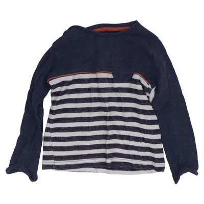 T-shirt à manches longues (Bleu, Blanc) de Mothercare Coton, Élasthane
