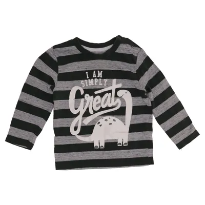 Long sleeve T-shirt (Green, Gray) from Topomini Cotton, Polyester