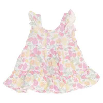 Klänning (Rosa, Gul, Grön) från Duck Duck Goose Bomull