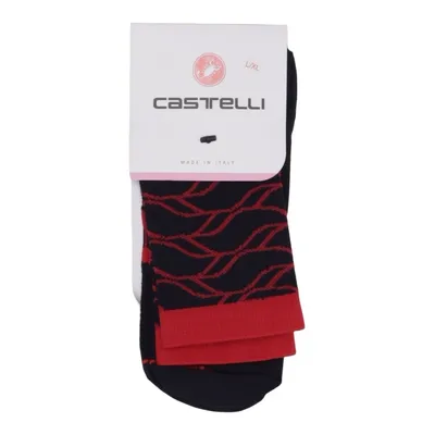 Training socks (Black, Red) from Castelli Elastane, Polyamide
