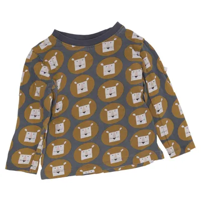 Long sleeve T-shirt (Gray, Brown, White) from Pusblu Cotton