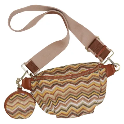 Shoulder-bag (Brown, Yellow, Green) from Vimoda Polyester, Polyurethane