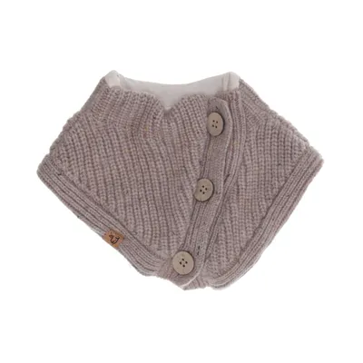 Halsband (Beige) van Oeko Tex Katoen, Merinowol