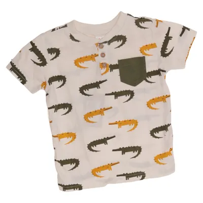T-shirt (White, Green, Yellow) from Pusblu Cotton