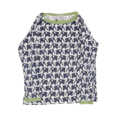Long sleeve T-shirt (Blue, White, Green) from Loud + Proud Organic cotton