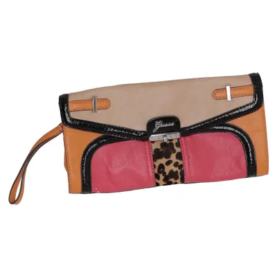 Håndtaske (Beige, Pink, Flerfarvet) fra Guess Polyester