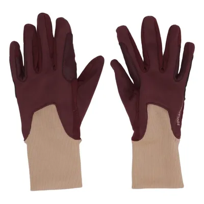 Riding gloves (Red, Beige) from Fouganza