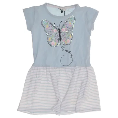 Klänning (Blå, Vit, Flerfärgad) från Salt and Pepper by Kids Park Bomull, Elastan