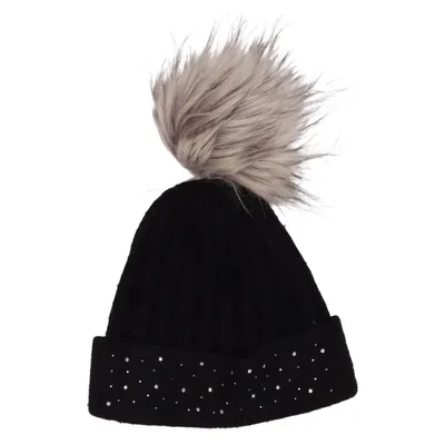 Pompon muts (Zwart) van Antonio